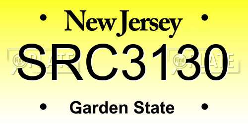 SRC3130 New Jersey License Plate