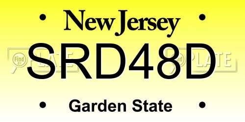 SRD48D New Jersey License Plate
