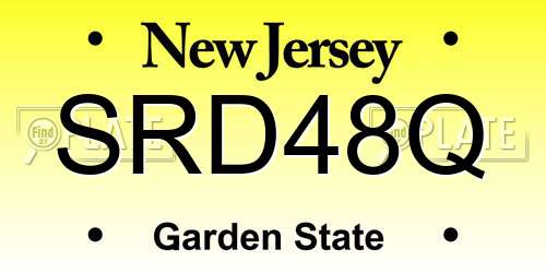 SRD48Q New Jersey License Plate