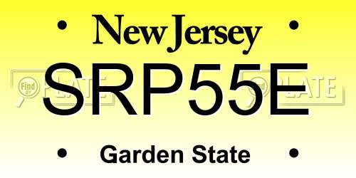 SRP55E New Jersey License Plate
