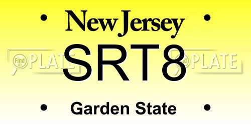 SRT8 New Jersey License Plate