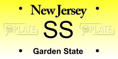 SS New Jersey License Plate
