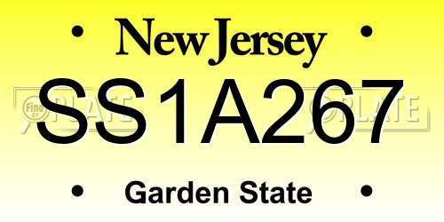 SS1A267 New Jersey License Plate