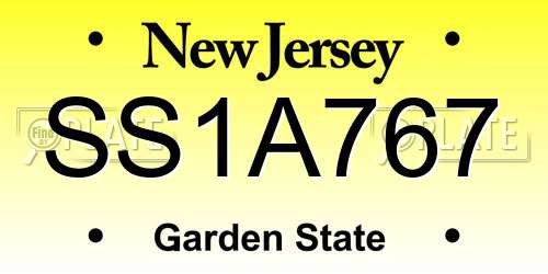 SS1A767 New Jersey License Plate
