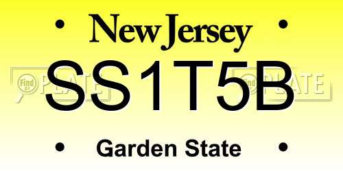 SS1T5B New Jersey License Plate