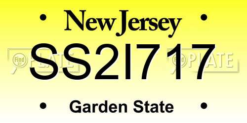 SS2I717 New Jersey License Plate