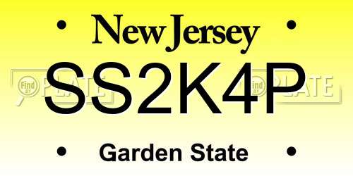 SS2K4P New Jersey License Plate
