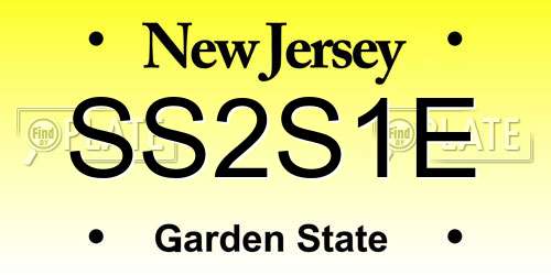 SS2S1E New Jersey License Plate