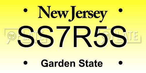 SS7R5S New Jersey License Plate