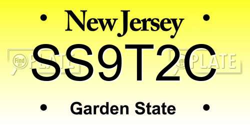 SS9T2C New Jersey License Plate