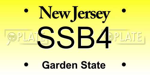SSB4 New Jersey License Plate
