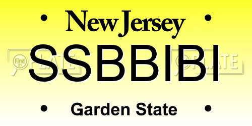 SSBBIBI New Jersey License Plate