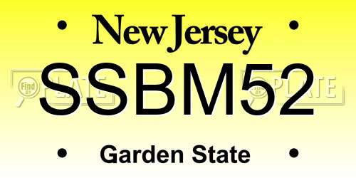 SSBM52 New Jersey License Plate