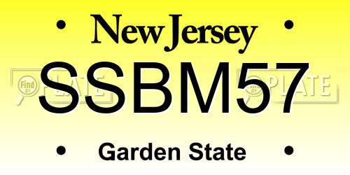 SSBM57 New Jersey License Plate