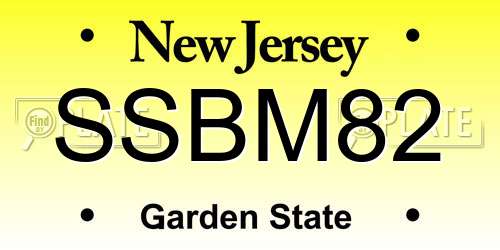 SSBM82 New Jersey License Plate