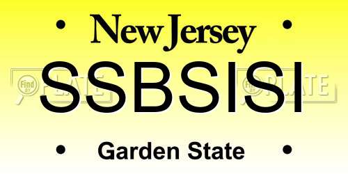 SSBSISI New Jersey License Plate