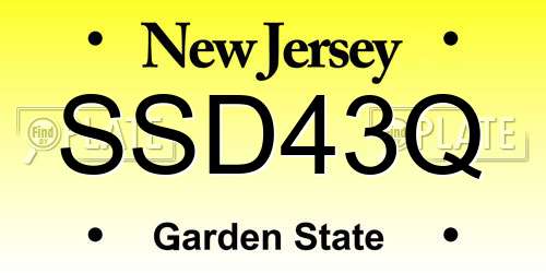 SSD43Q New Jersey License Plate