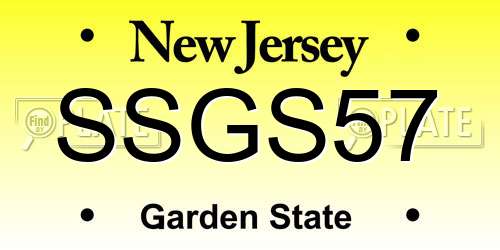 SSGS57 New Jersey License Plate