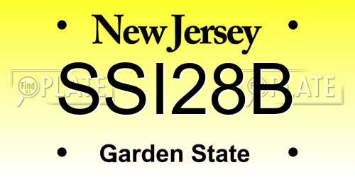 SSI28B New Jersey License Plate