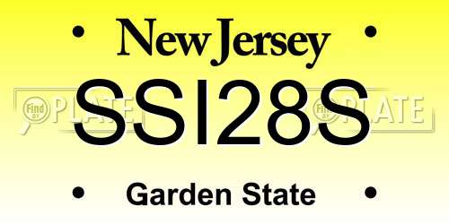 SSI28S New Jersey License Plate