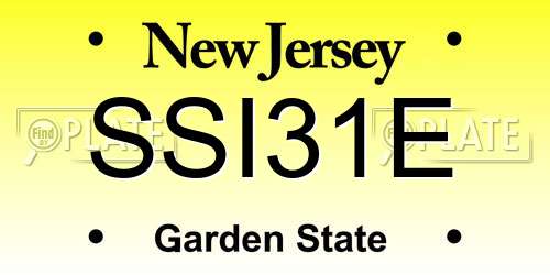 SSI31E New Jersey License Plate