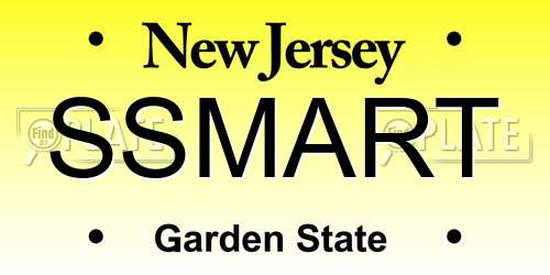 SSMART New Jersey License Plate