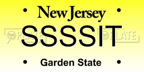 SSSSIT New Jersey License Plate