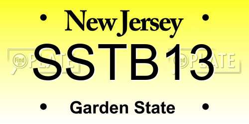 SSTB13 New Jersey License Plate