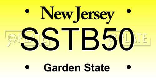 SSTB50 New Jersey License Plate