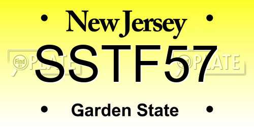 SSTF57 New Jersey License Plate