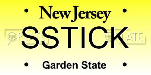 SSTICK New Jersey License Plate