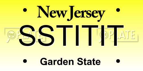 SSTITIT New Jersey License Plate