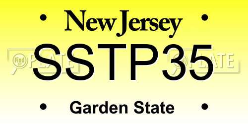 SSTP35 New Jersey License Plate