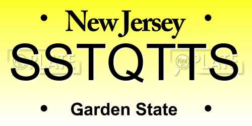 SSTQTTS New Jersey License Plate