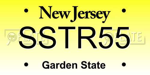 SSTR55 New Jersey License Plate