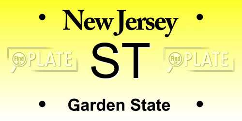 ST New Jersey License Plate