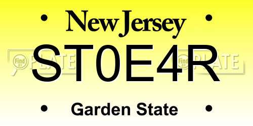ST0E4R New Jersey License Plate