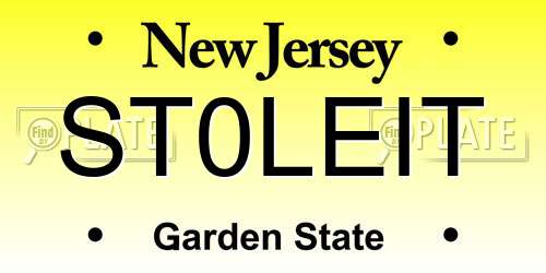 ST0LEIT New Jersey License Plate