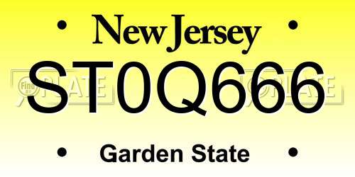 ST0Q666 New Jersey License Plate