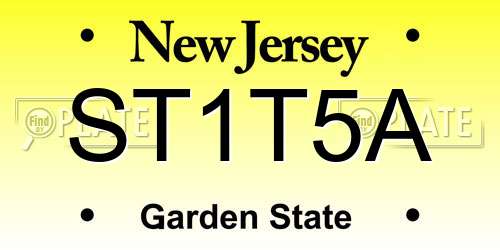 ST1T5A New Jersey License Plate