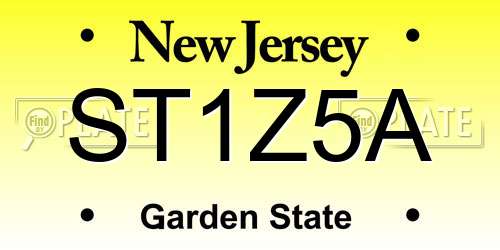 ST1Z5A New Jersey License Plate