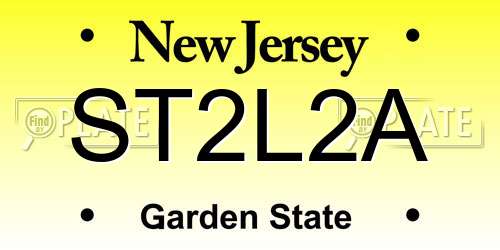 ST2L2A New Jersey License Plate