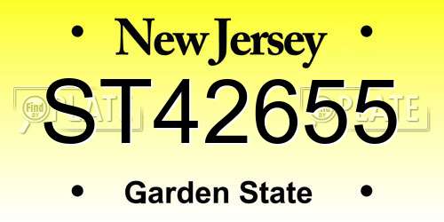 ST42655 New Jersey License Plate