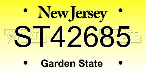 ST42685 New Jersey License Plate