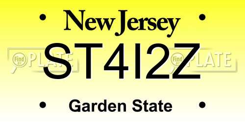 ST4I2Z New Jersey License Plate