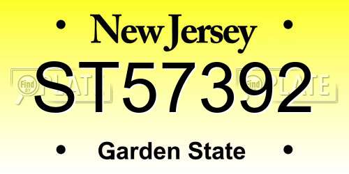 ST57392 New Jersey License Plate