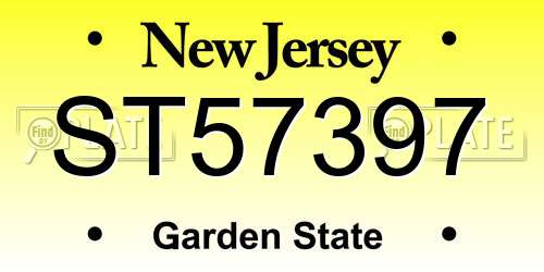 ST57397 New Jersey License Plate