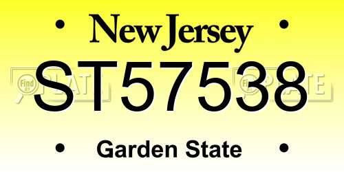 ST57538 New Jersey License Plate