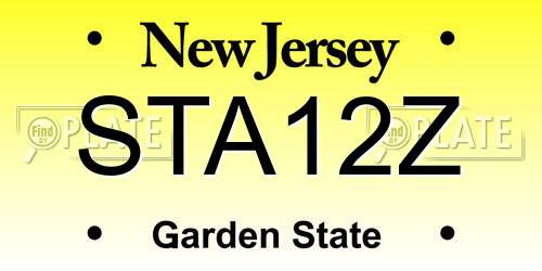 STA12Z New Jersey License Plate