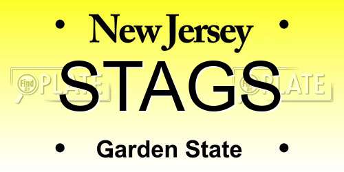 STAGS New Jersey License Plate